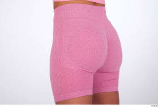 Reeta dressed hips pink short leggings sports thigh 0004.jpg